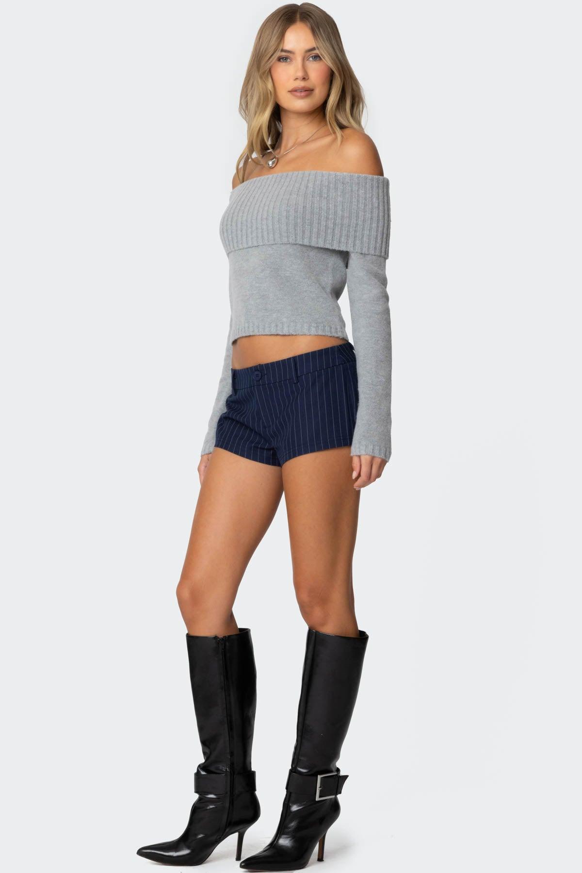 Tamara Fold Over Knit Top Product Image