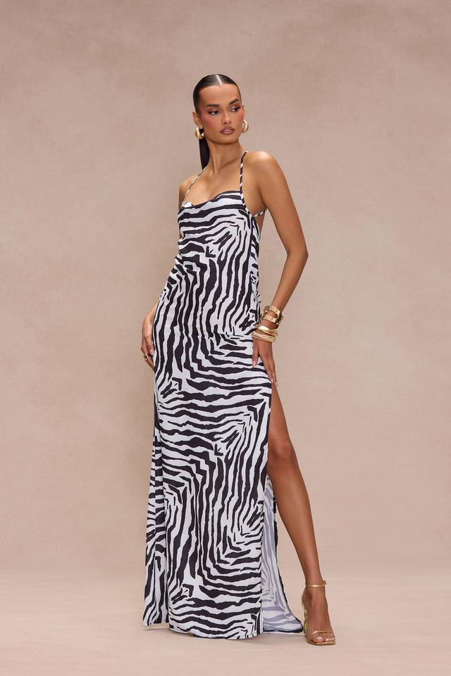 Taylor Printed Maxi Dress - Black/White Product Image