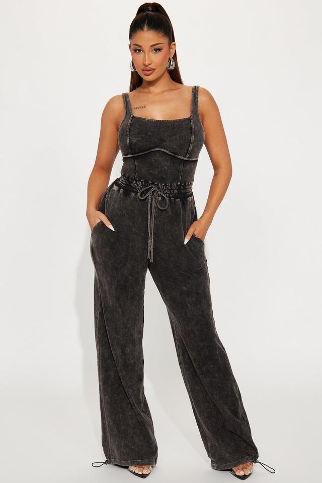 Keep It Up Jumpsuit - Charcoal Product Image