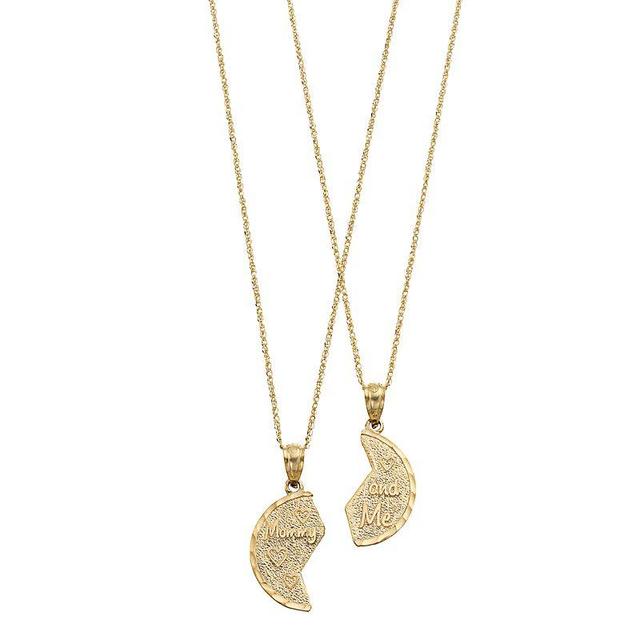 Kristen Kesho 10k Gold Mommy and Me Pendant Necklace, Womens Yellow Product Image