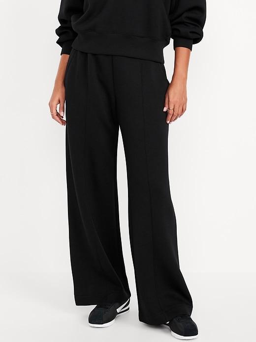 High-Waisted Bounce Fleece Wide-Leg Pants Product Image