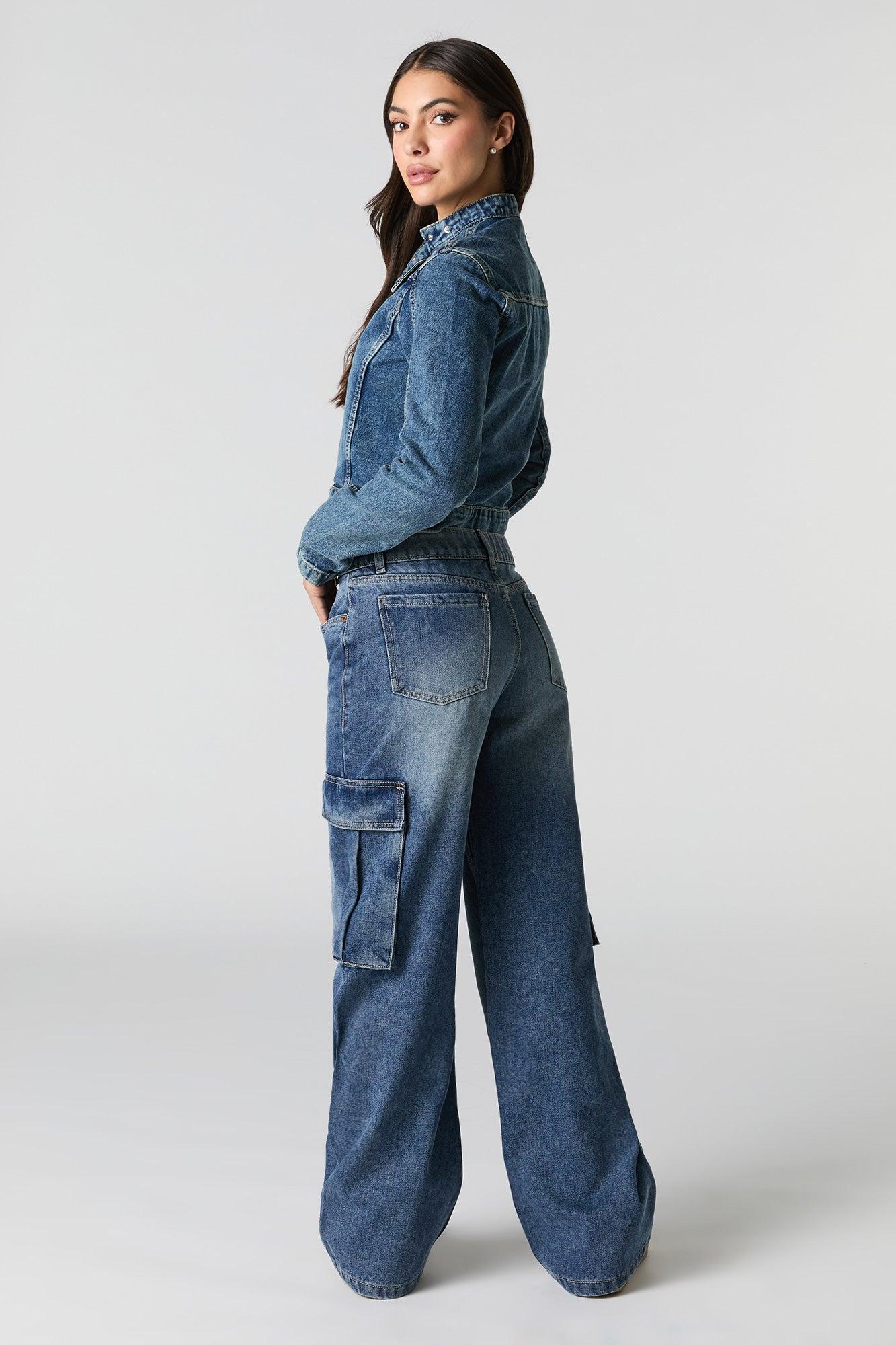 Wide Leg Cargo Jean Female Product Image