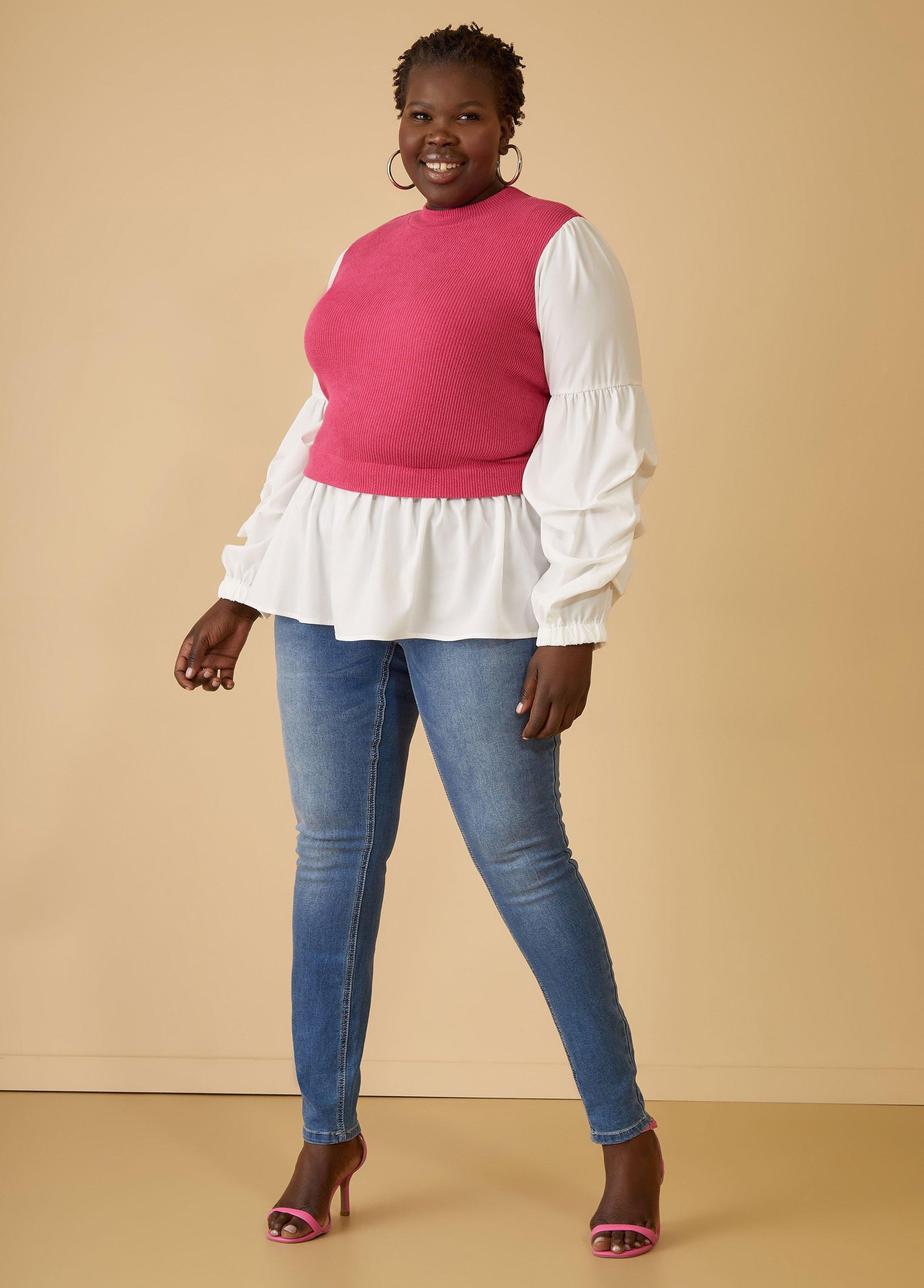 Ruched Paneled Ribbed Top Product Image