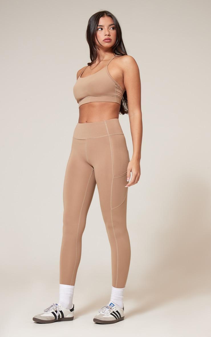 Light Mocha Pocket Detail Sculpt Leggings product image