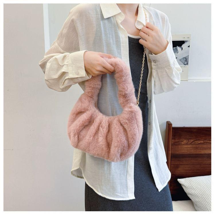 Plain Fleece Shoulder Bag Product Image