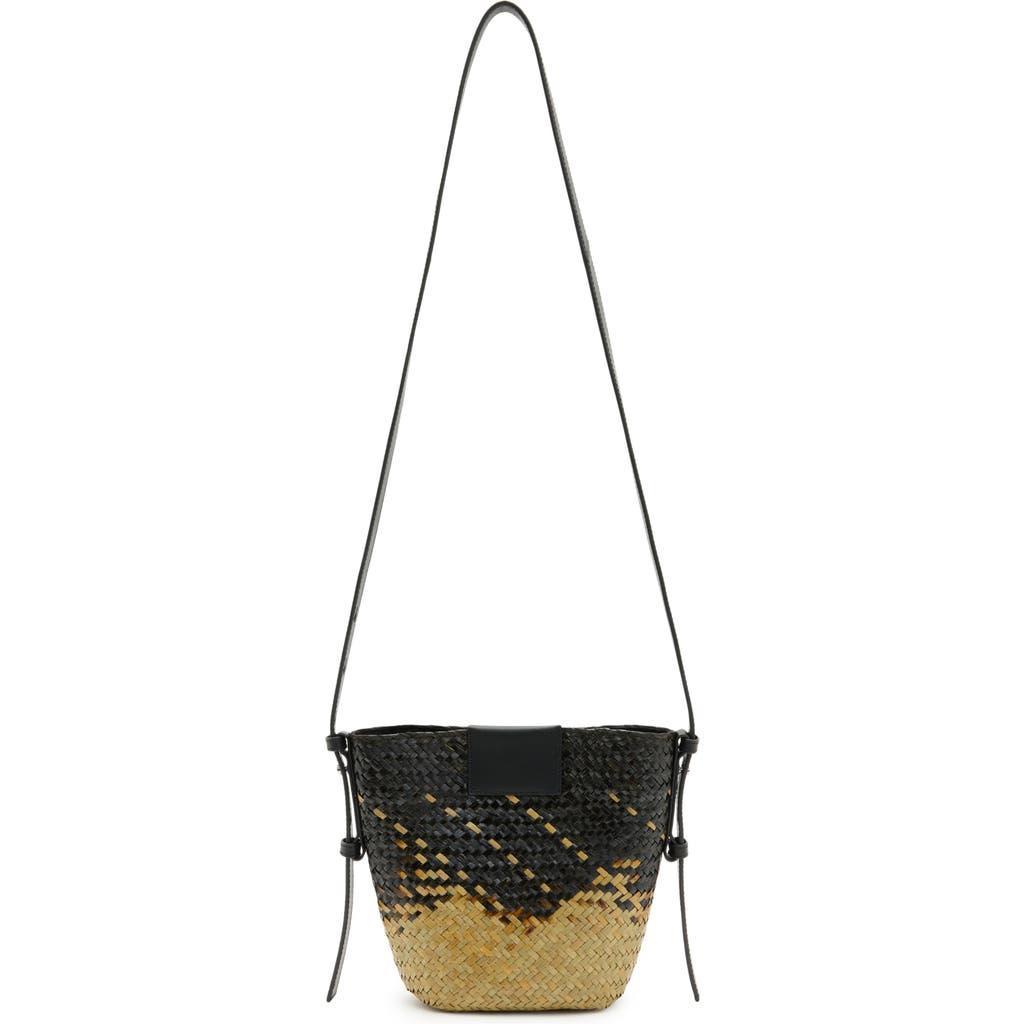 Ebro Straw Crossbody Bag In Black/brown Product Image