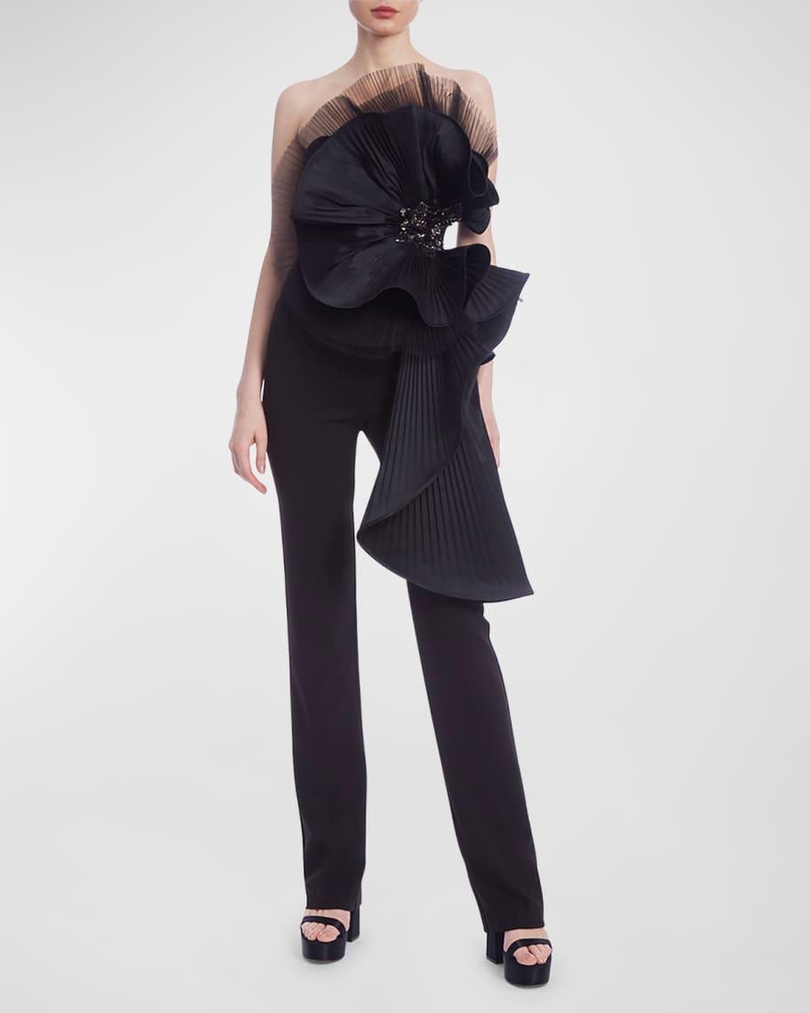 Strapless Ruffle-Embellished Jumpsuit Product Image