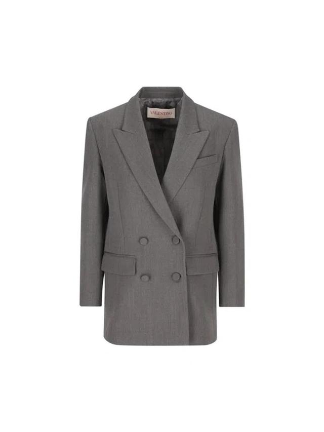 VALENTINO Garavani Jackets In Medium Gray Mel. Product Image