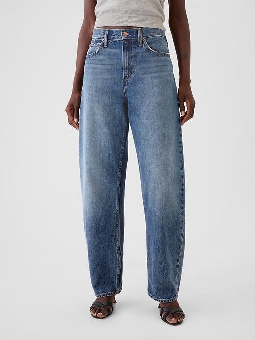 High Rise Barrel Jeans Product Image