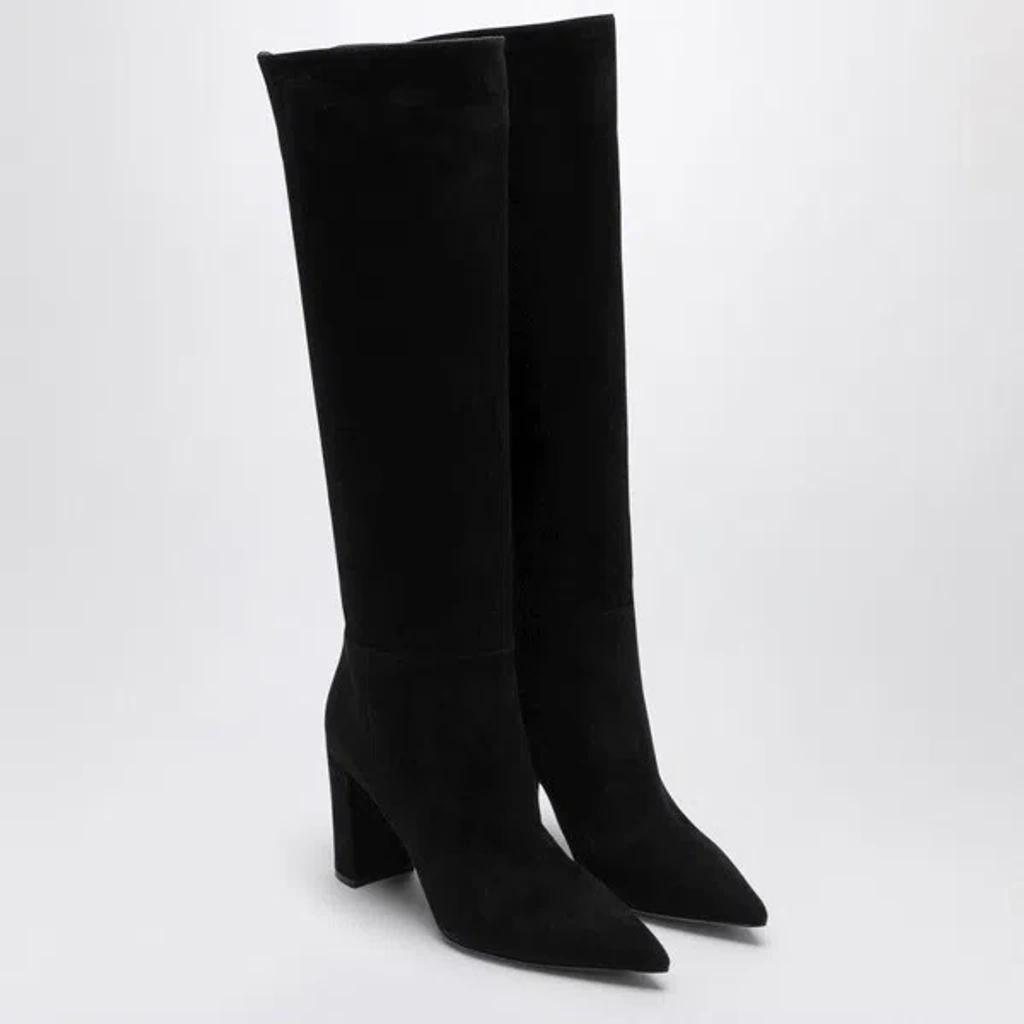 GIANVITO ROSSI Piper Boot 85 Black Suede Product Image