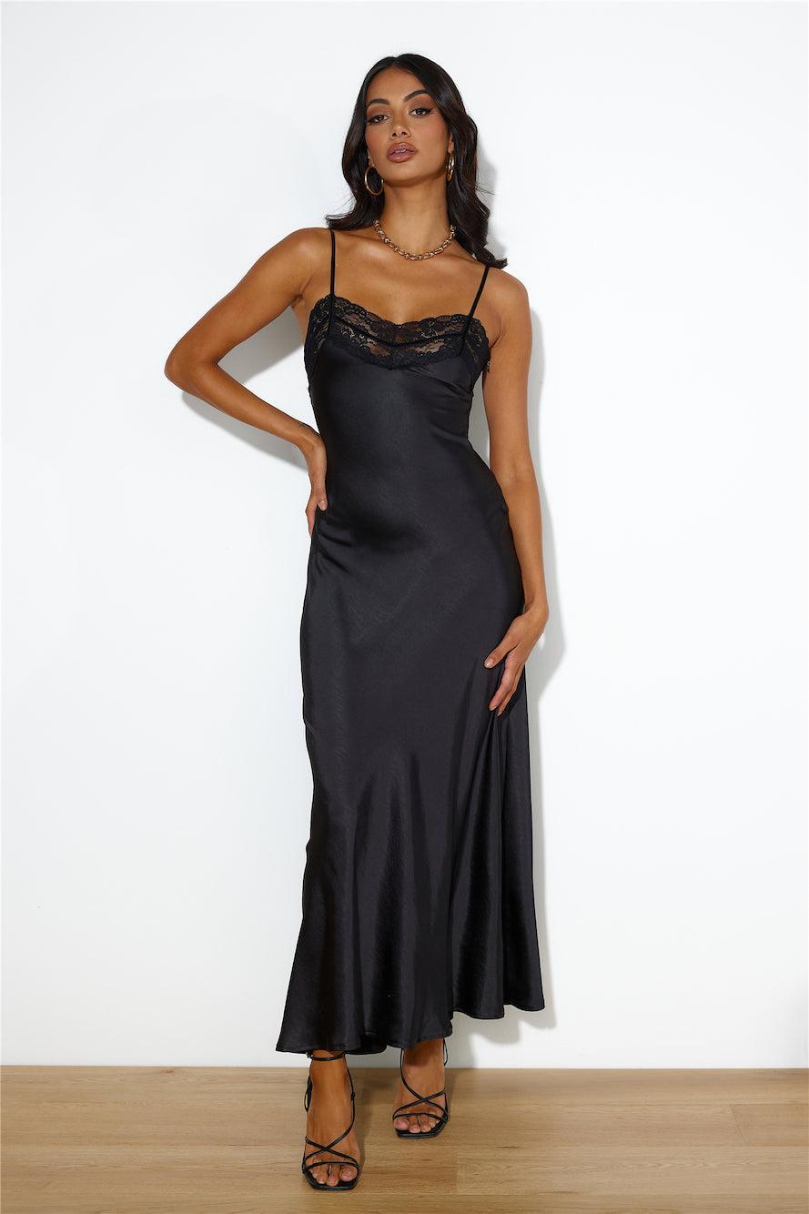 Dreams Of Silk Maxi Dress Black product image