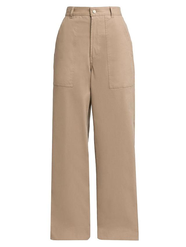 Womens Gabardine Cotton Pants Product Image