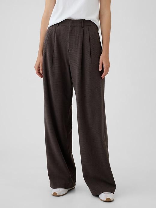 365 High Rise Brushed Twill Pleated Trousers Product Image