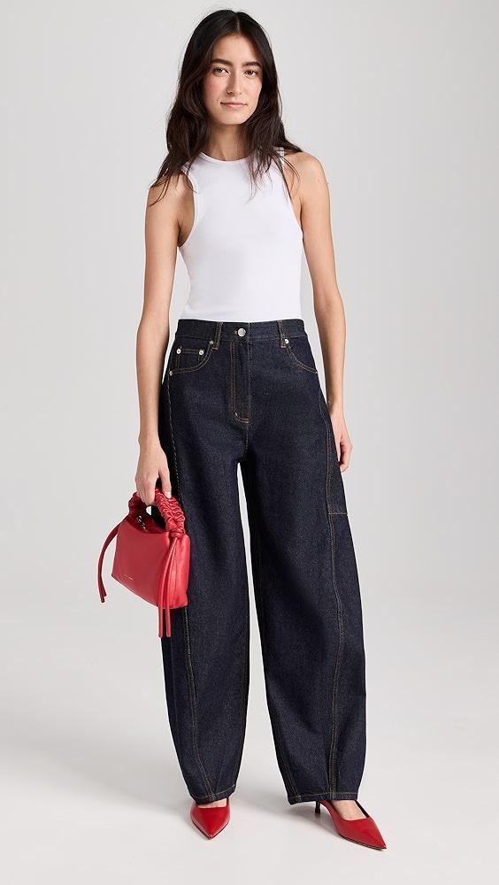 Tibi Indigo Denim Sid Jeans | Shopbop Product Image