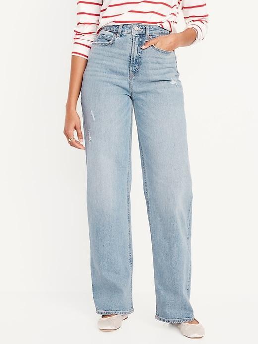 Curvy Extra High-Waisted Wide-Leg Jeans Product Image