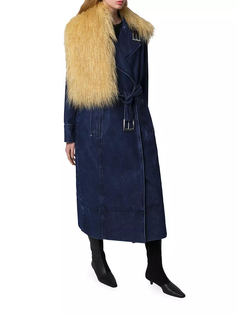 Tate Denim Trench Coat Product Image