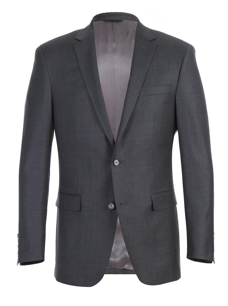 Half Canvas Wool Dress Suit Modern Fit 2 Piece in Gray Product Image