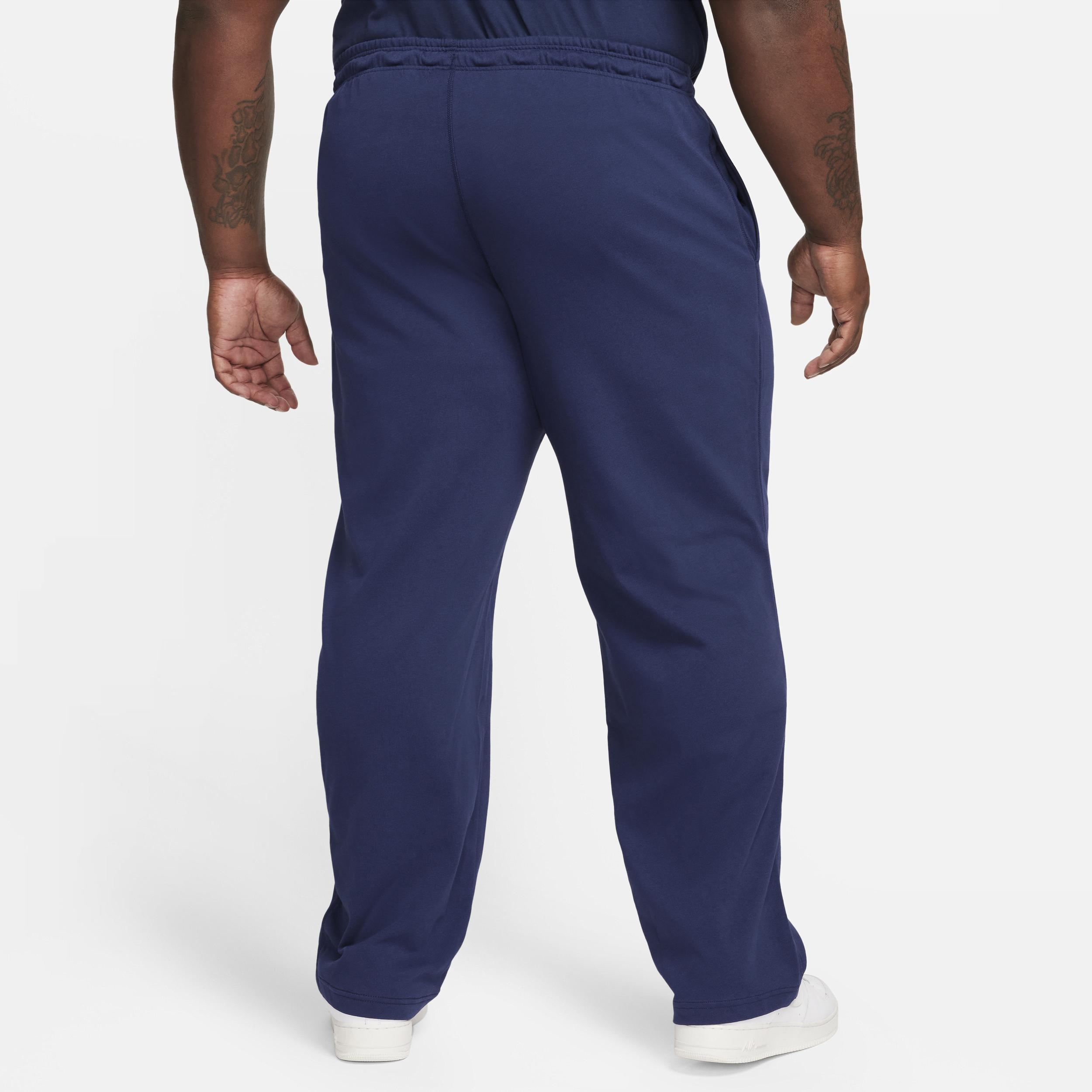 Nike Mens Club Knit Open Hem Pant - Midnight Navy/White Product Image