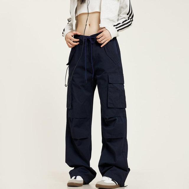 RTK (W) No. 1348 DRAWSTRING WIDE STRAIGHT CARGO PANTS Product Image