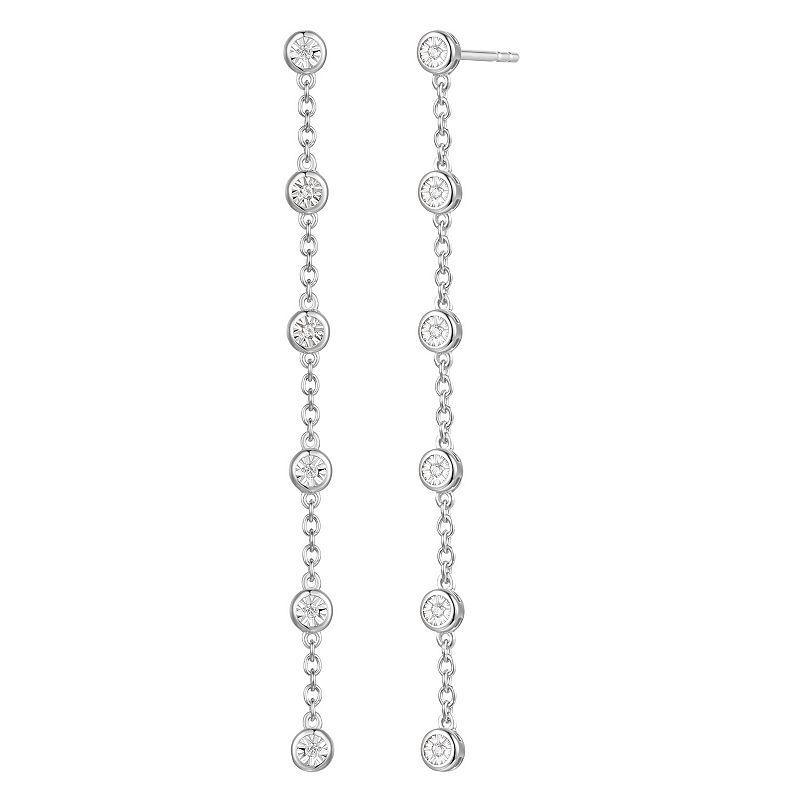 1/10 Carat T.W. Diamond Dangle Earrings, Womens, Sterling Product Image