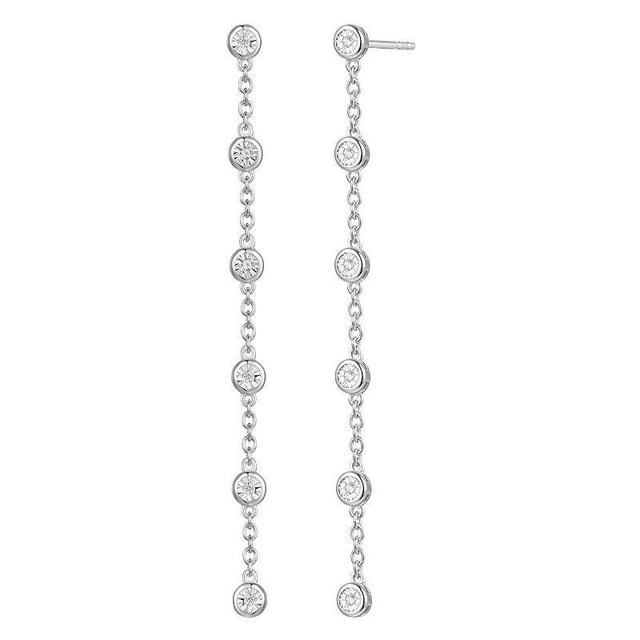 1/10 Carat T.W. Diamond Dangle Earrings, Womens, Sterling Product Image