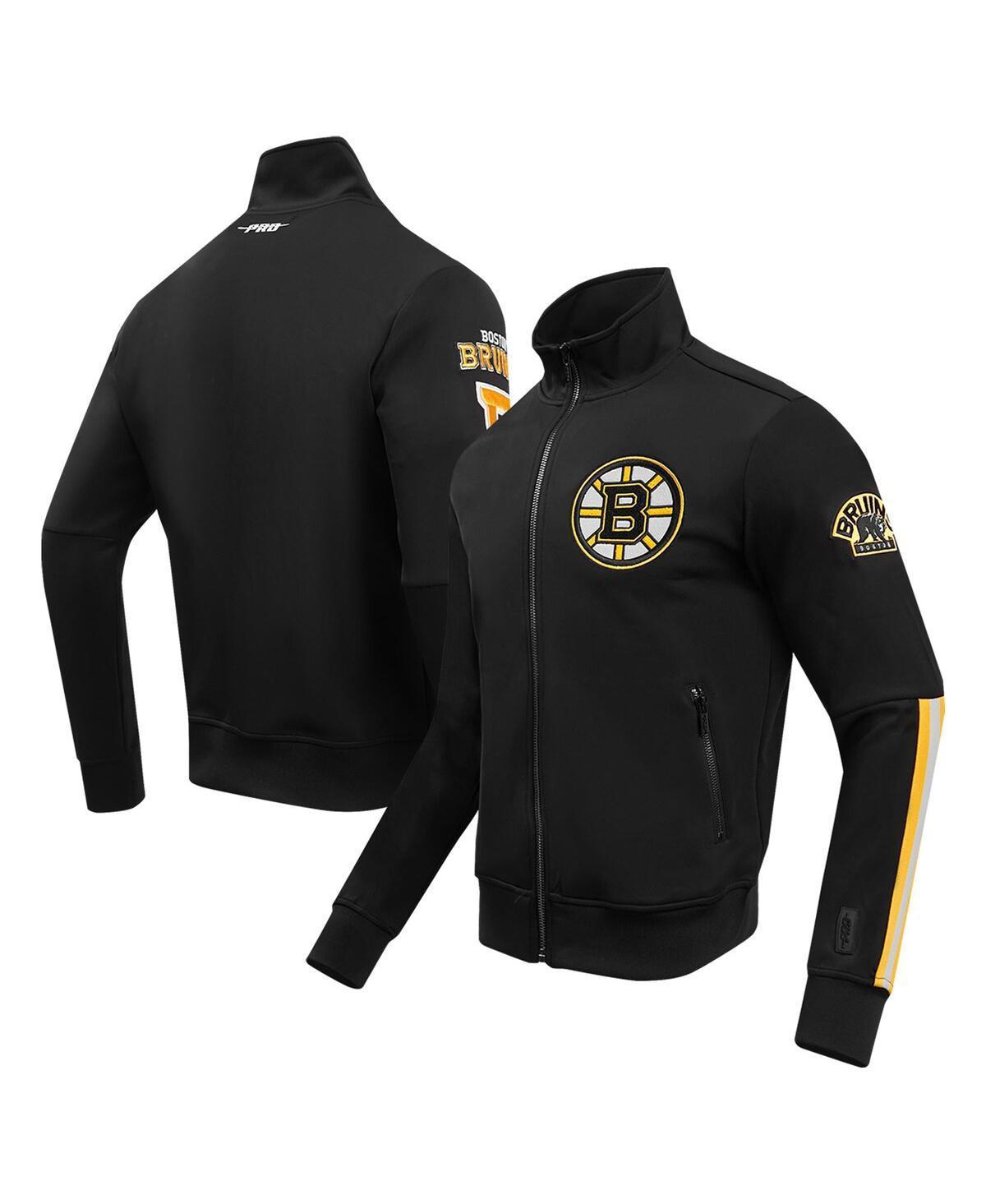 Mens Pro Standard Black Boston Bruins Classic Chenille Full-Zip Track Jacket Product Image