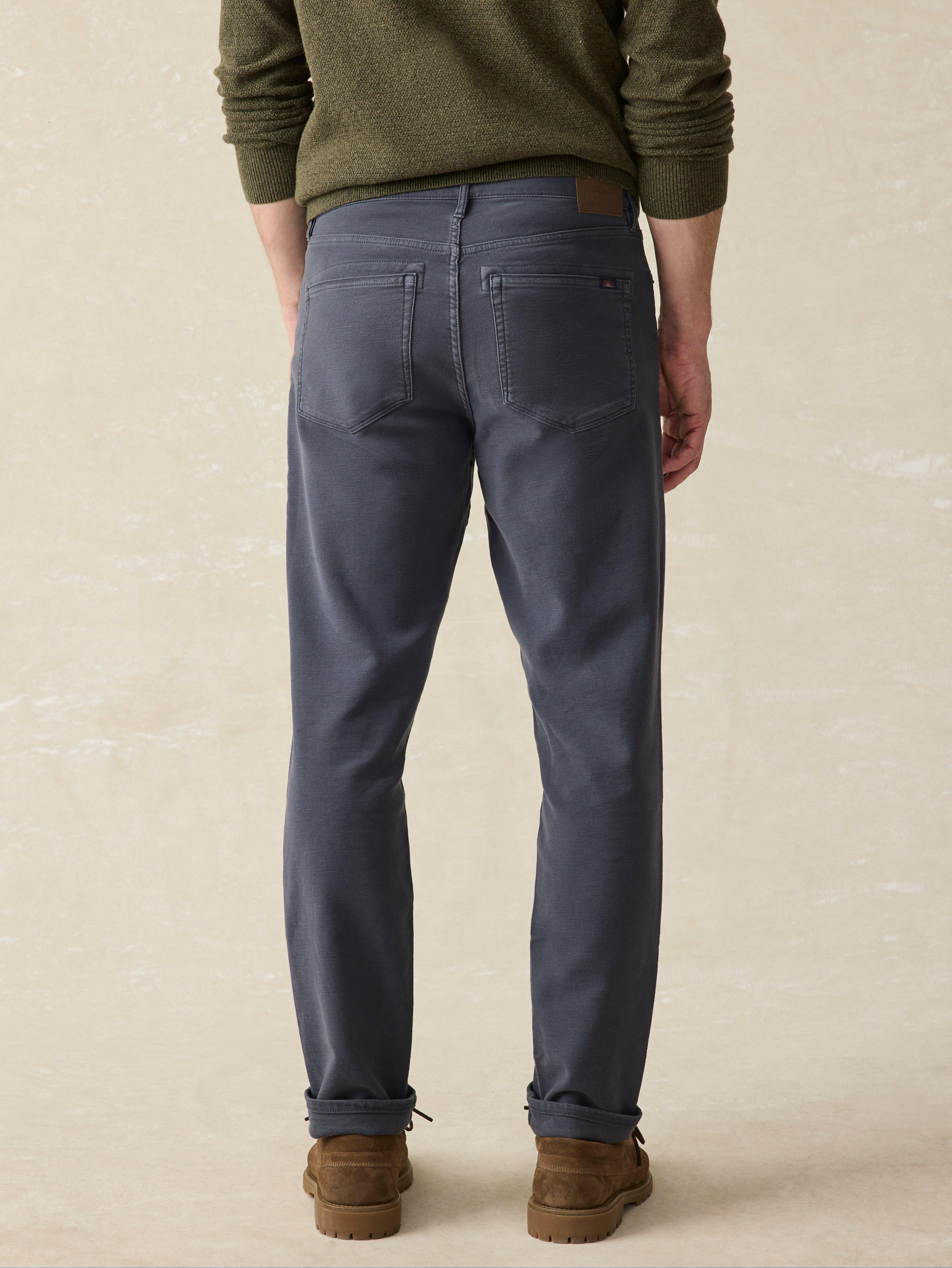 Stretch Terry 5-Pocket Pant - Navy Male Product Image