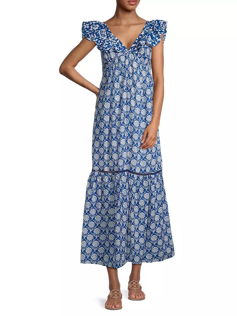 Jasmin Paisley Cotton Maxi Dress Product Image