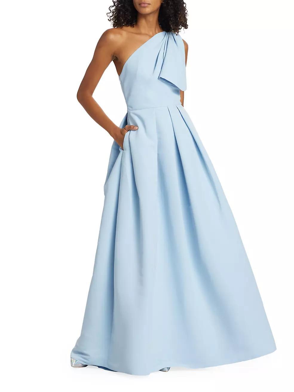 Martina One-Shoulder Faille Gown Product Image