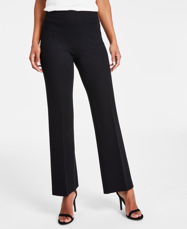 Anne Klein Petite High-Rise Pull-On Knit Trousers Product Image