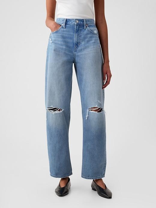 High Rise Barrel Jeans Product Image