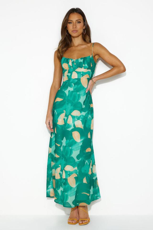 Nimble Fortune Midi Dress Green Product Image