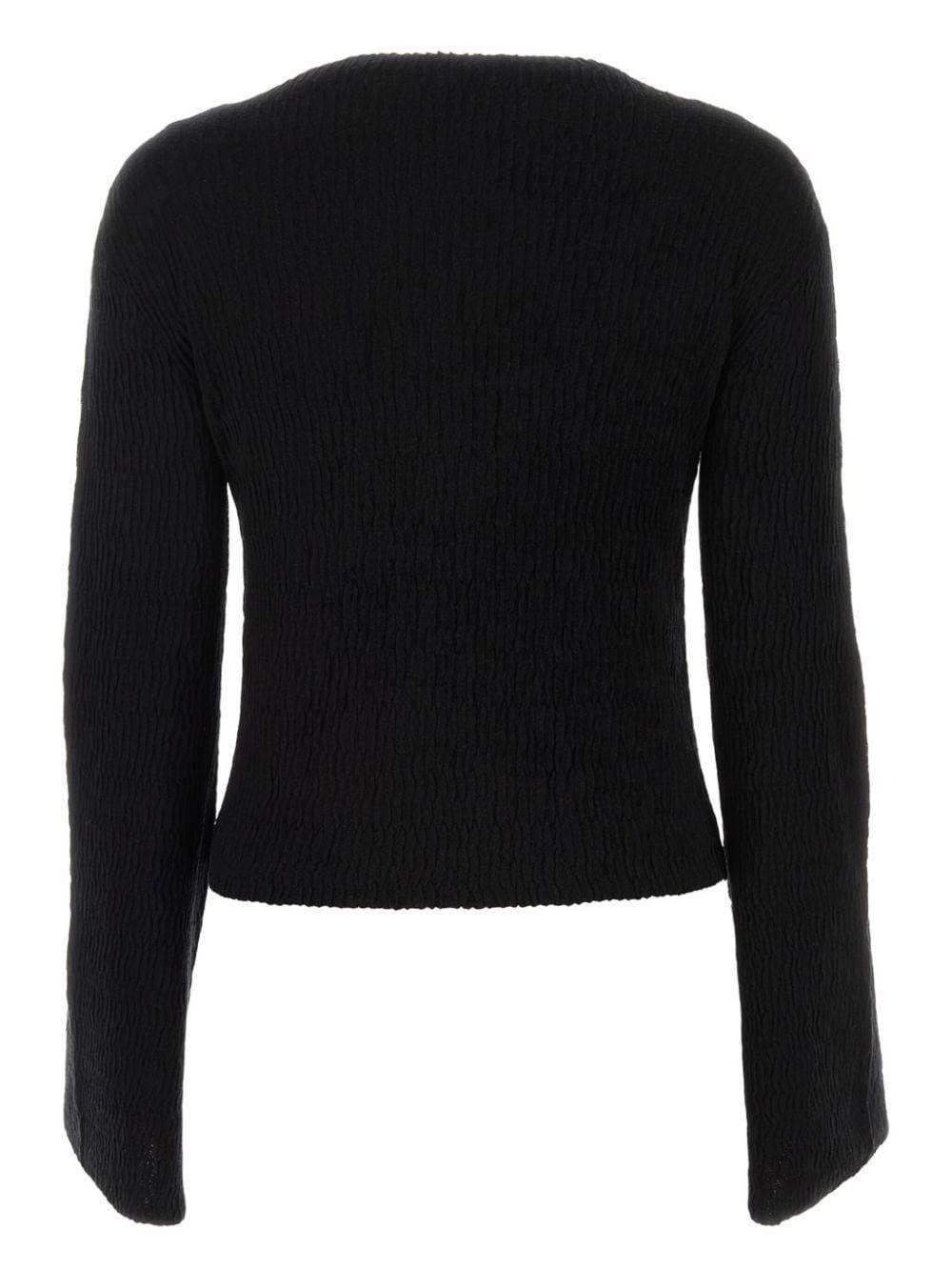 Silk-blend Knitted Jumper In Black Product Image