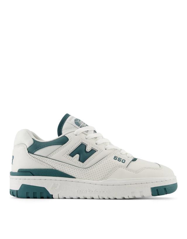 New Balance 550 sneakers in cream with teal details Product Image