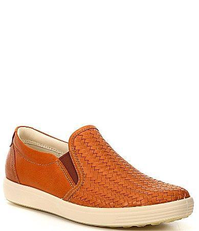 ECCO Soft 7 Woven Slip-On II (Lion) Women's Shoes Product Image