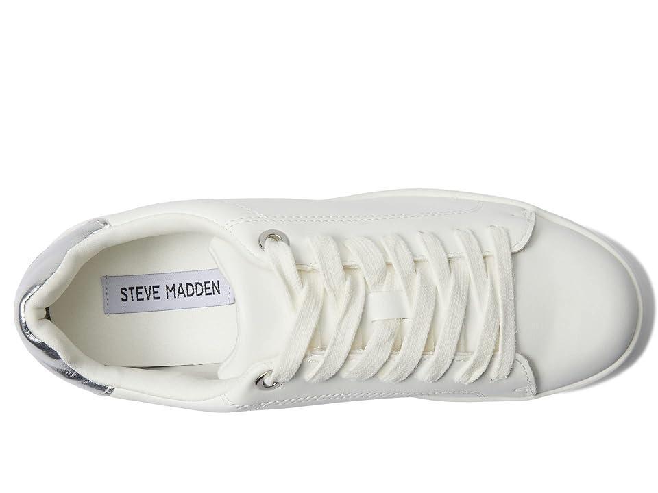 Steve Madden Rockaway Sneaker Silver) Women's Shoes Product Image