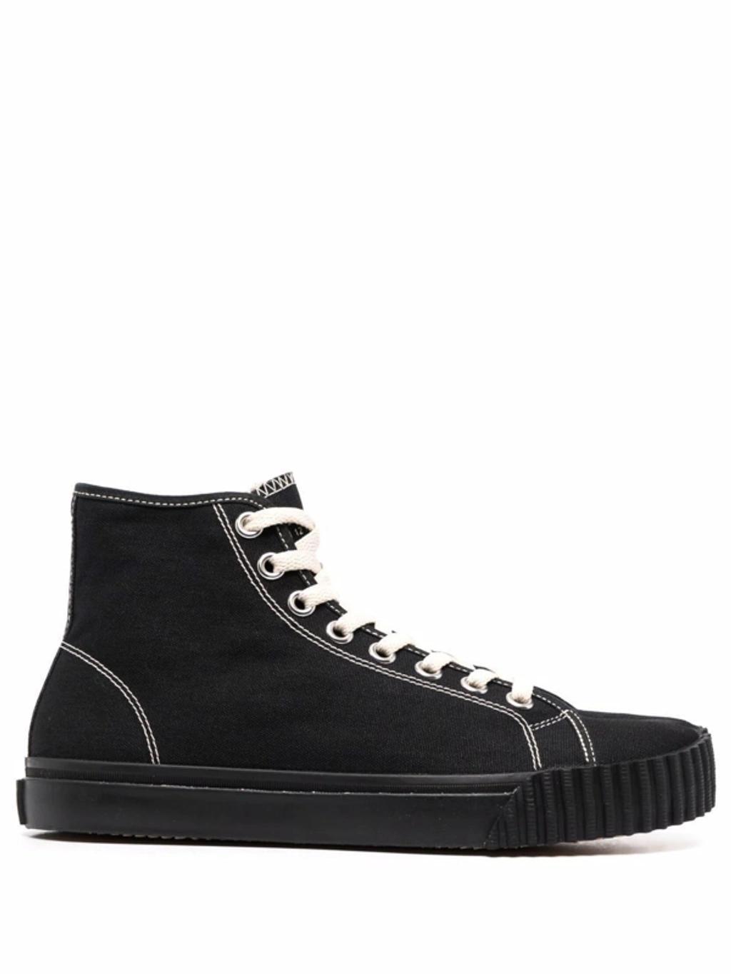 Tabi High-top Cotton Sneakers In Black product image