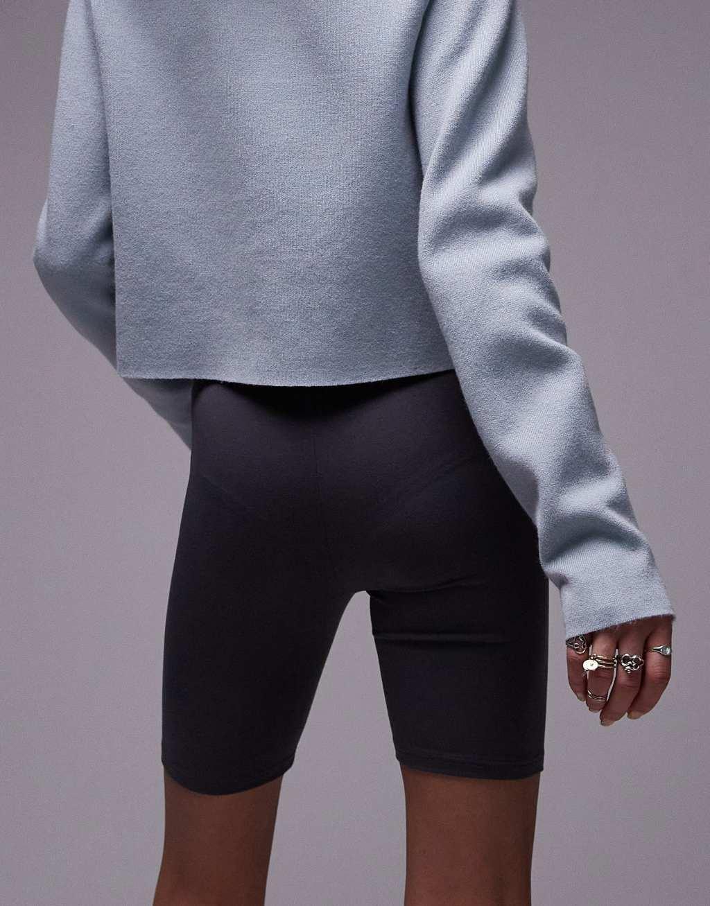 Topshop basic legging shorts in slate Product Image