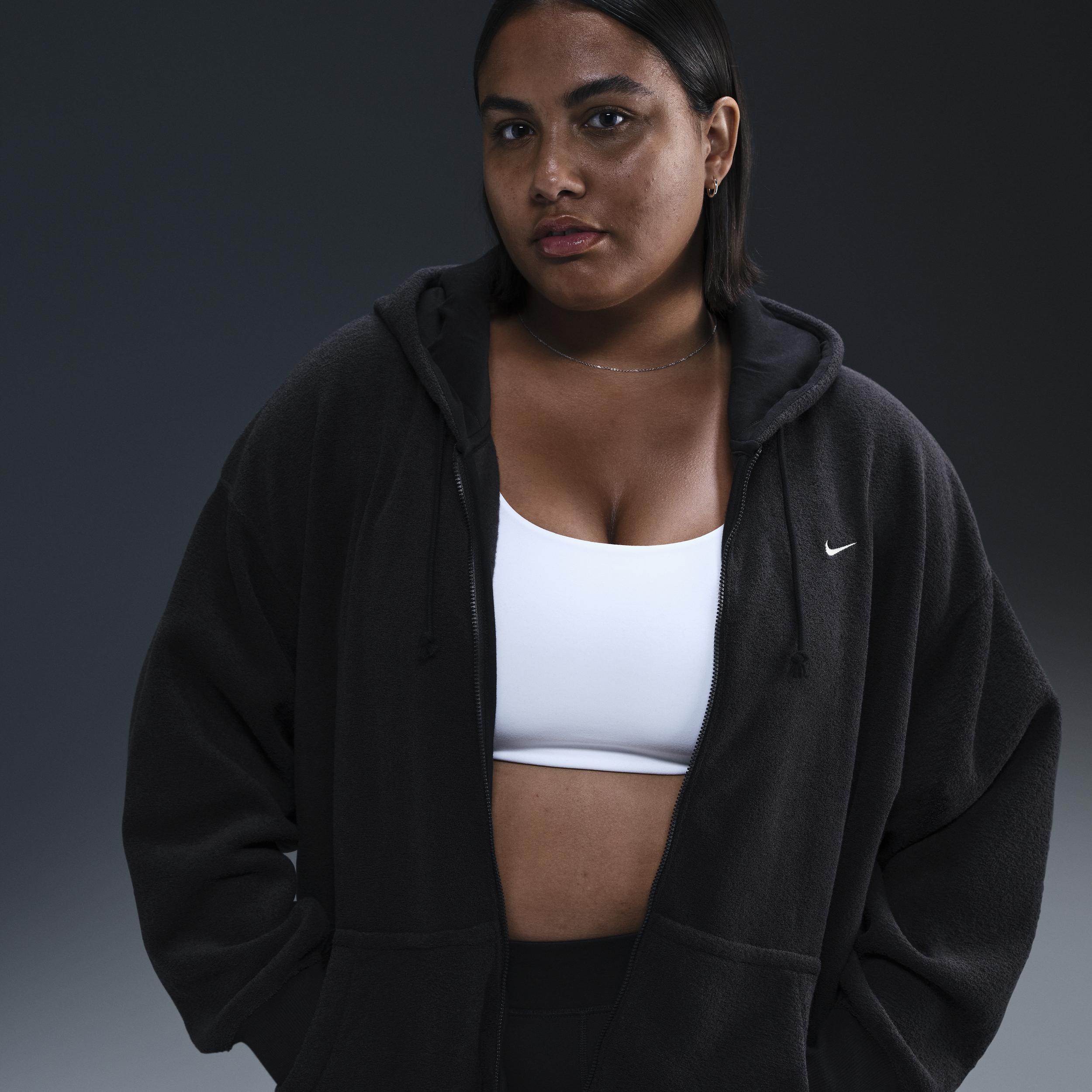 Womens Nike Sportswear Phoenix Plush Oversized Cozy Fleece Full-Zip Hoodie (Plus Size) Product Image