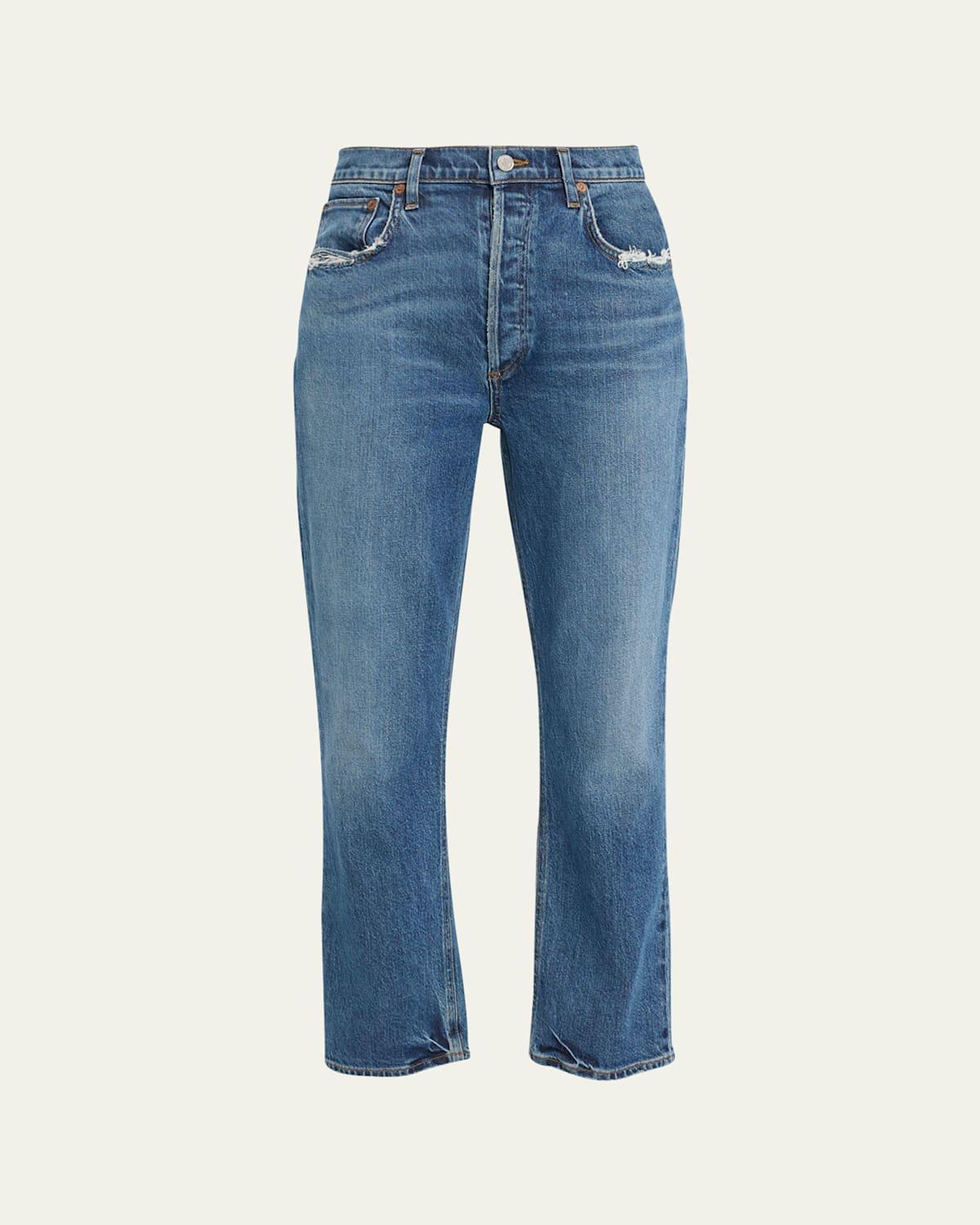 Womens Riley Long High-Rise Straight Jeans Product Image