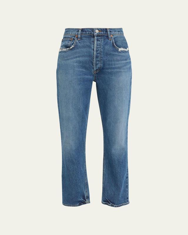 Womens Riley Long High-Rise Straight Jeans Product Image