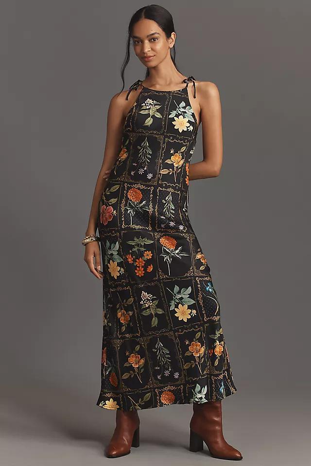 By Anthropologie Tie-Neck Column Midi Dress product image