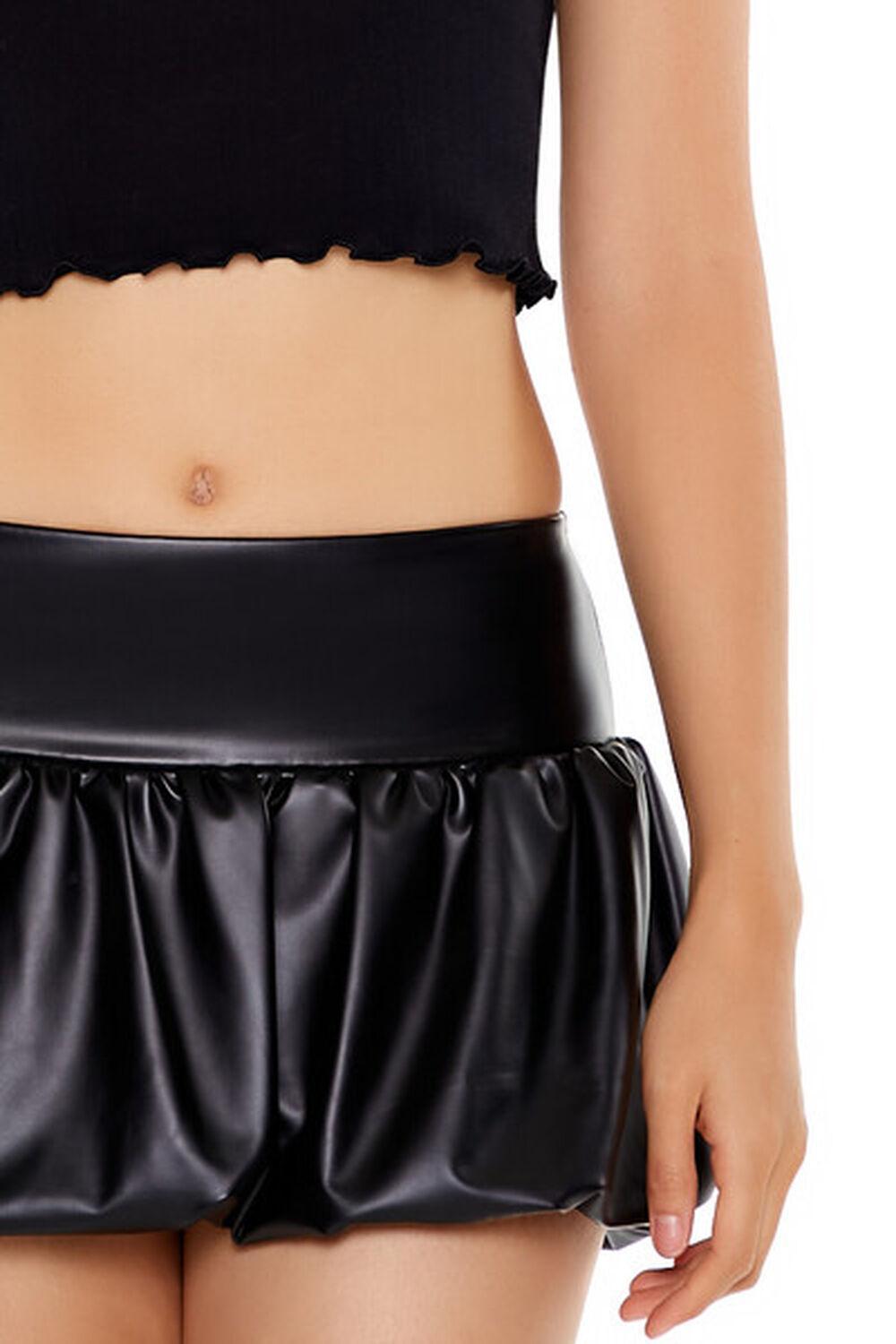 Faux Leather Bubble Mini Skirt | Forever 21 Product Image