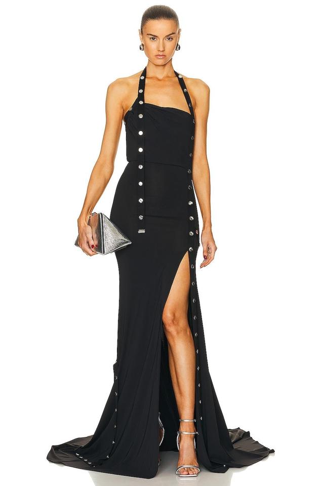 THE ATTICO Halter Neck Long Dress Product Image