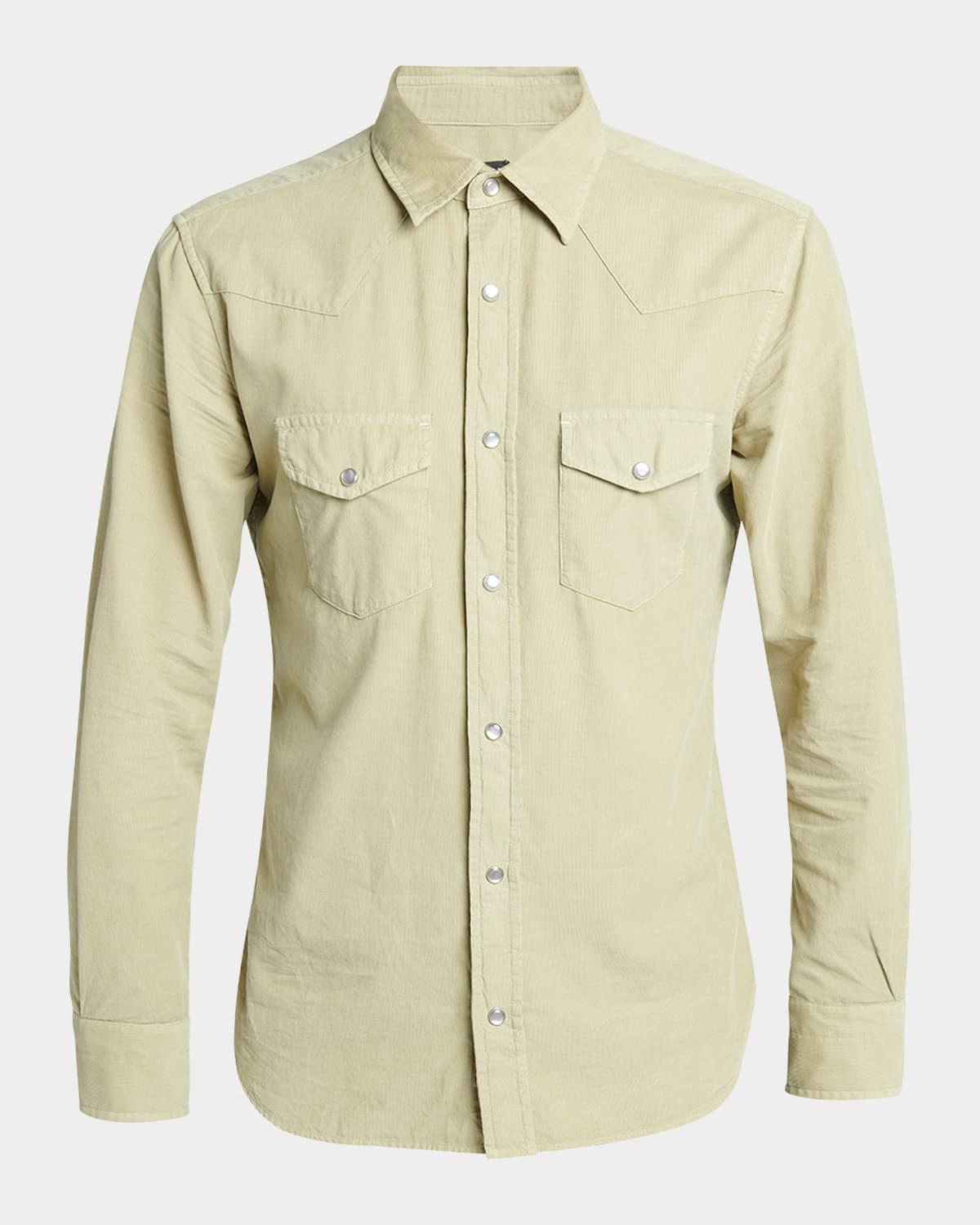 Men's Slim Fit Western Button-Down Shirt Product Image