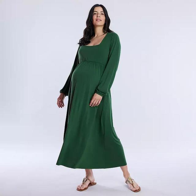 Maternity Motherhood Empire Waist Maxi Dress, Womens Product Image