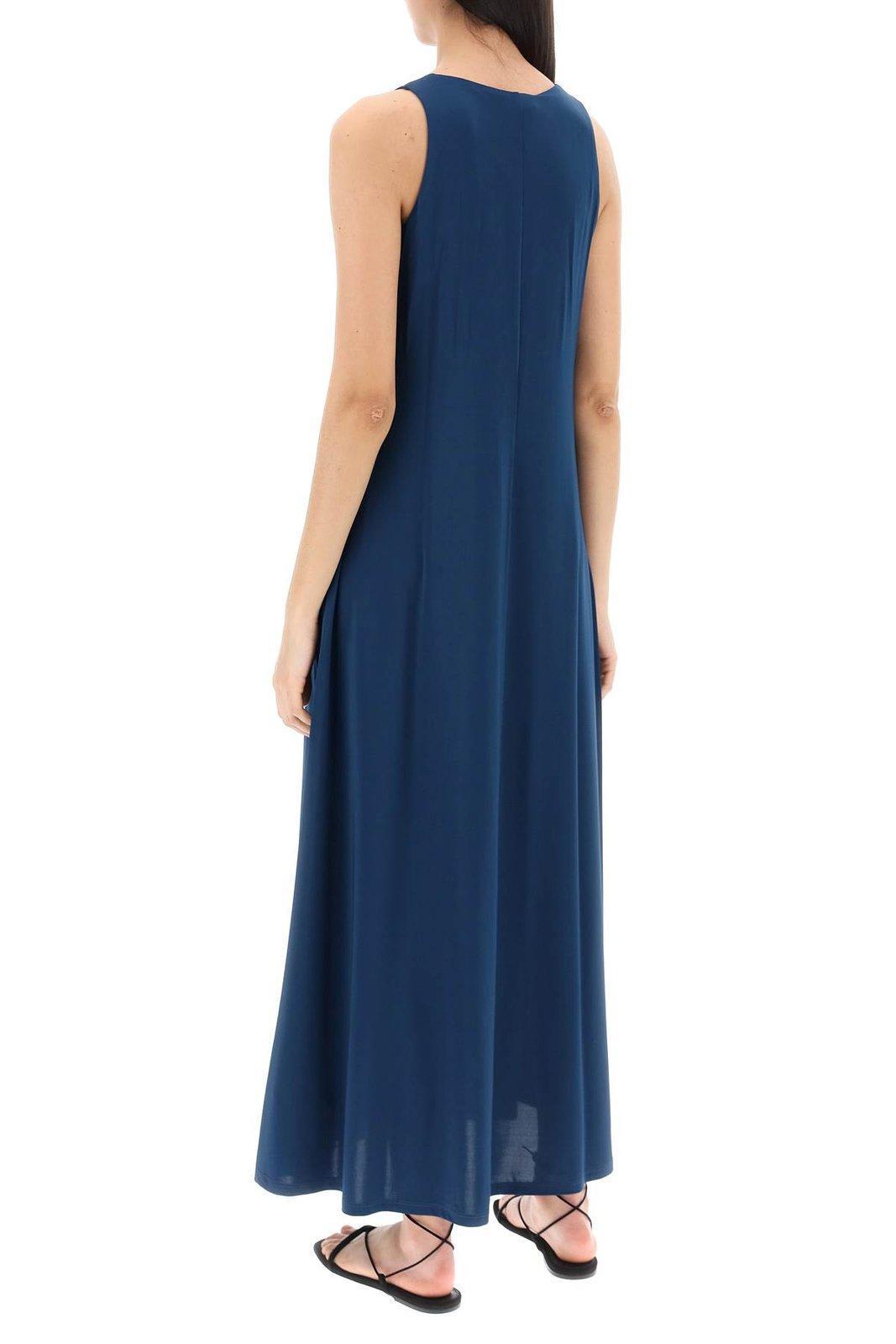 MAX MARA Supremo Jersey Sleeveless Dress In Blue Product Image