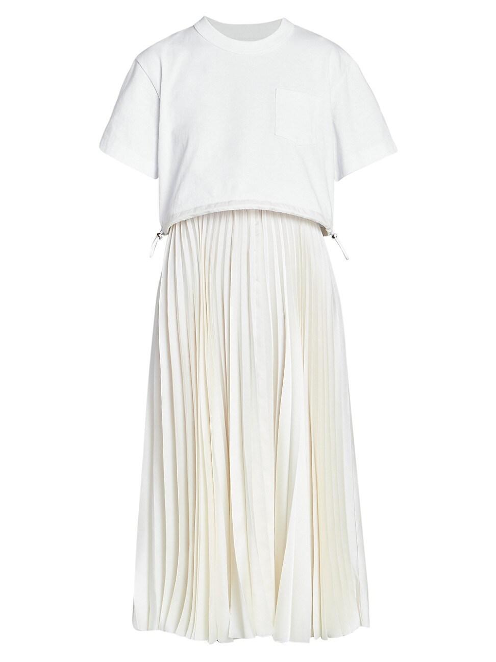 Womens Pleated T-Shirt Dress Product Image