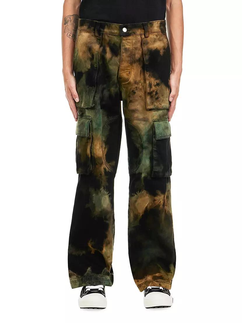 Tie-Dye Denim Cargo Pants product image