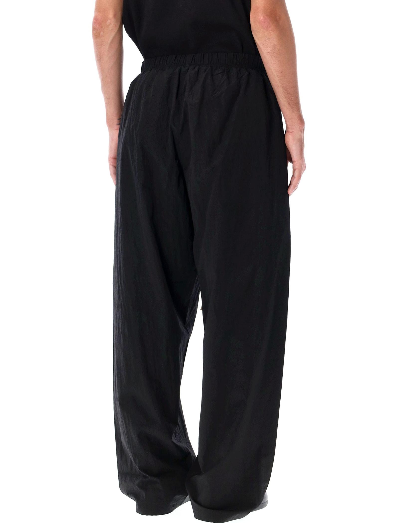 Wool Wide-leg Trousers In Black Product Image